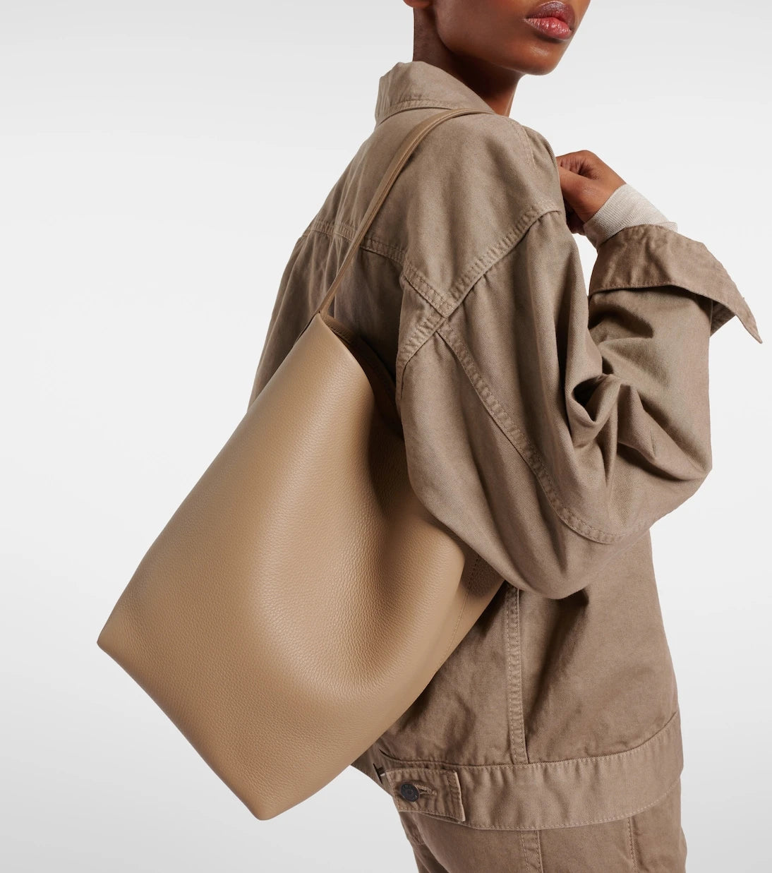 The Row - N/S Park Medium leather tote bag