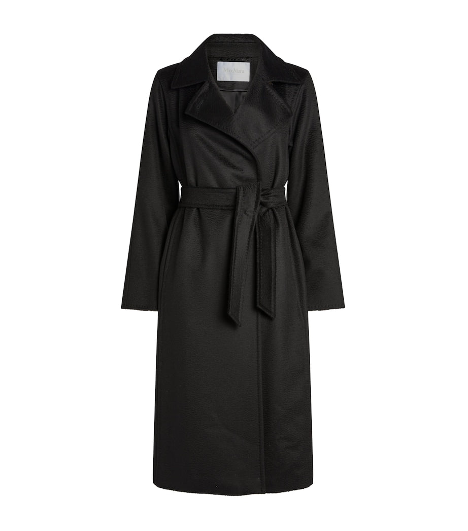Max Mara Black Manuela Belted Coat