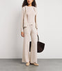 Eleventy Beige Cashmere Wide-Leg Trousers