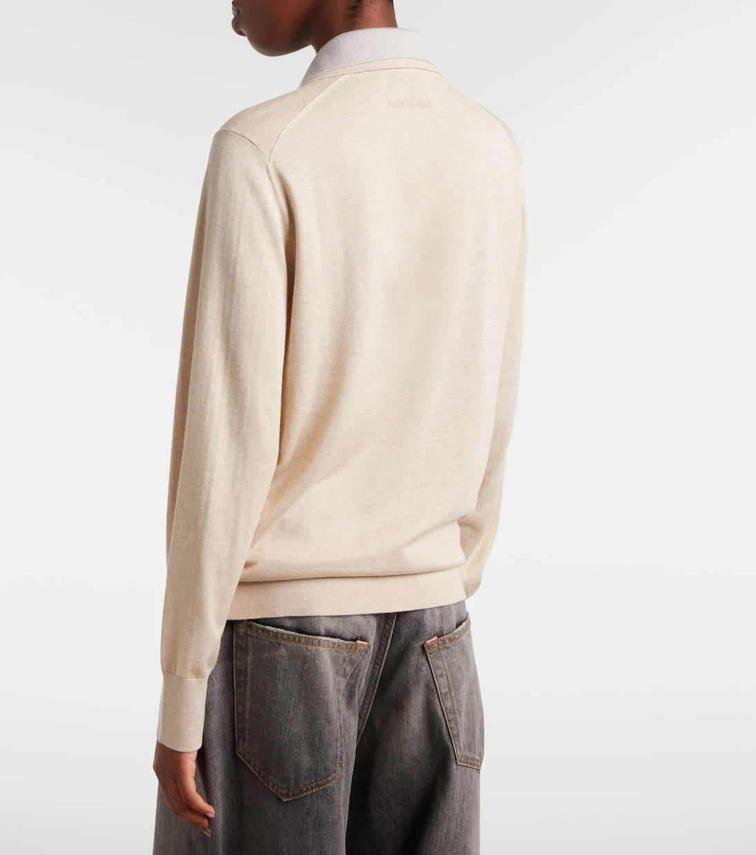 Acne Studios - Silk, wool, and cashmere polo sweater