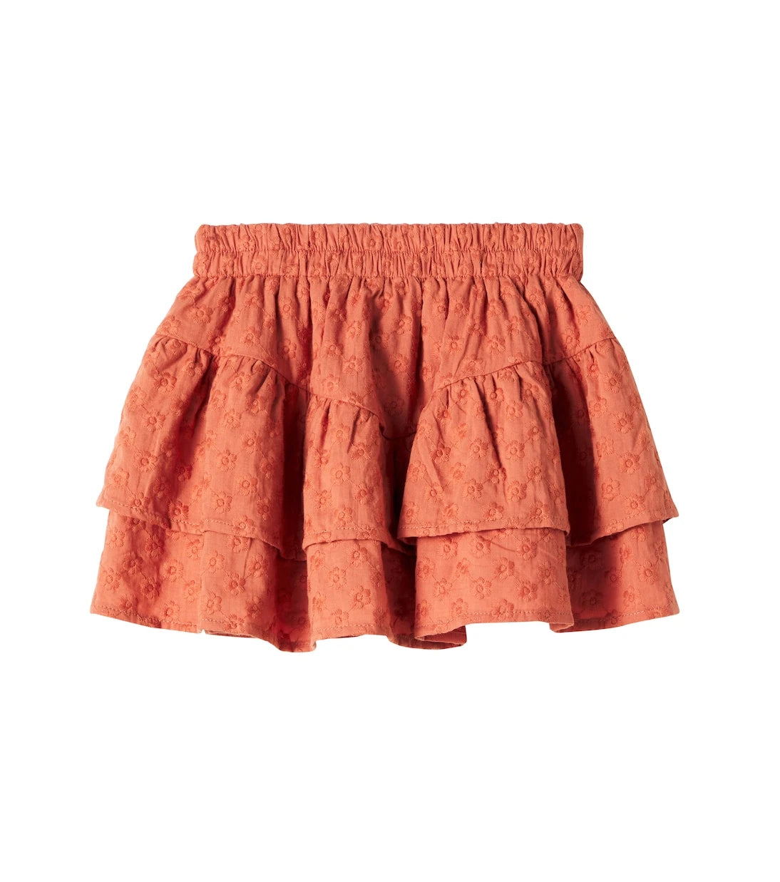 Rylee + Cru - Embroidered tiered cotton skirt