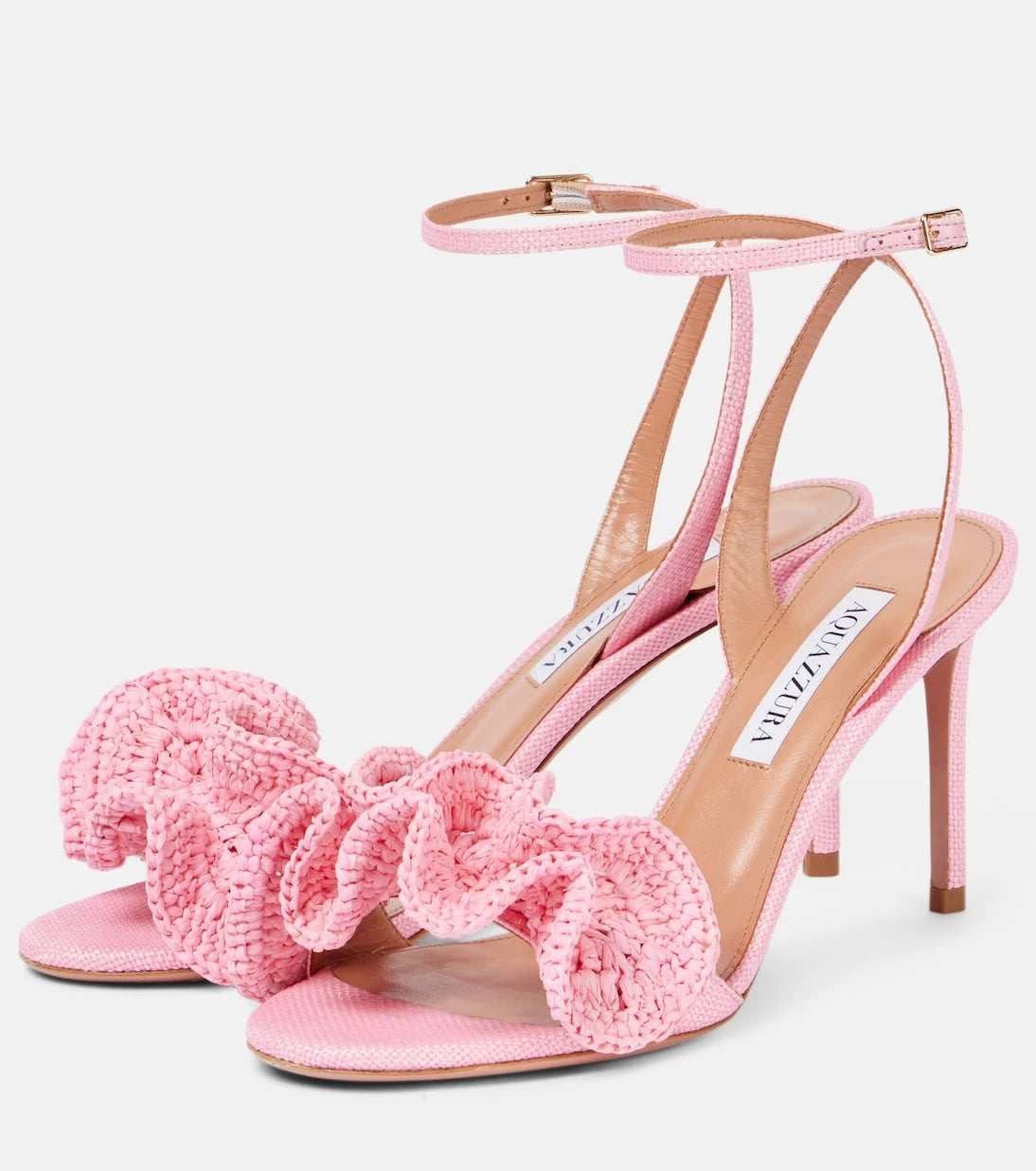 Aquazzura - Noches Tropicales 85 raffia sandals
