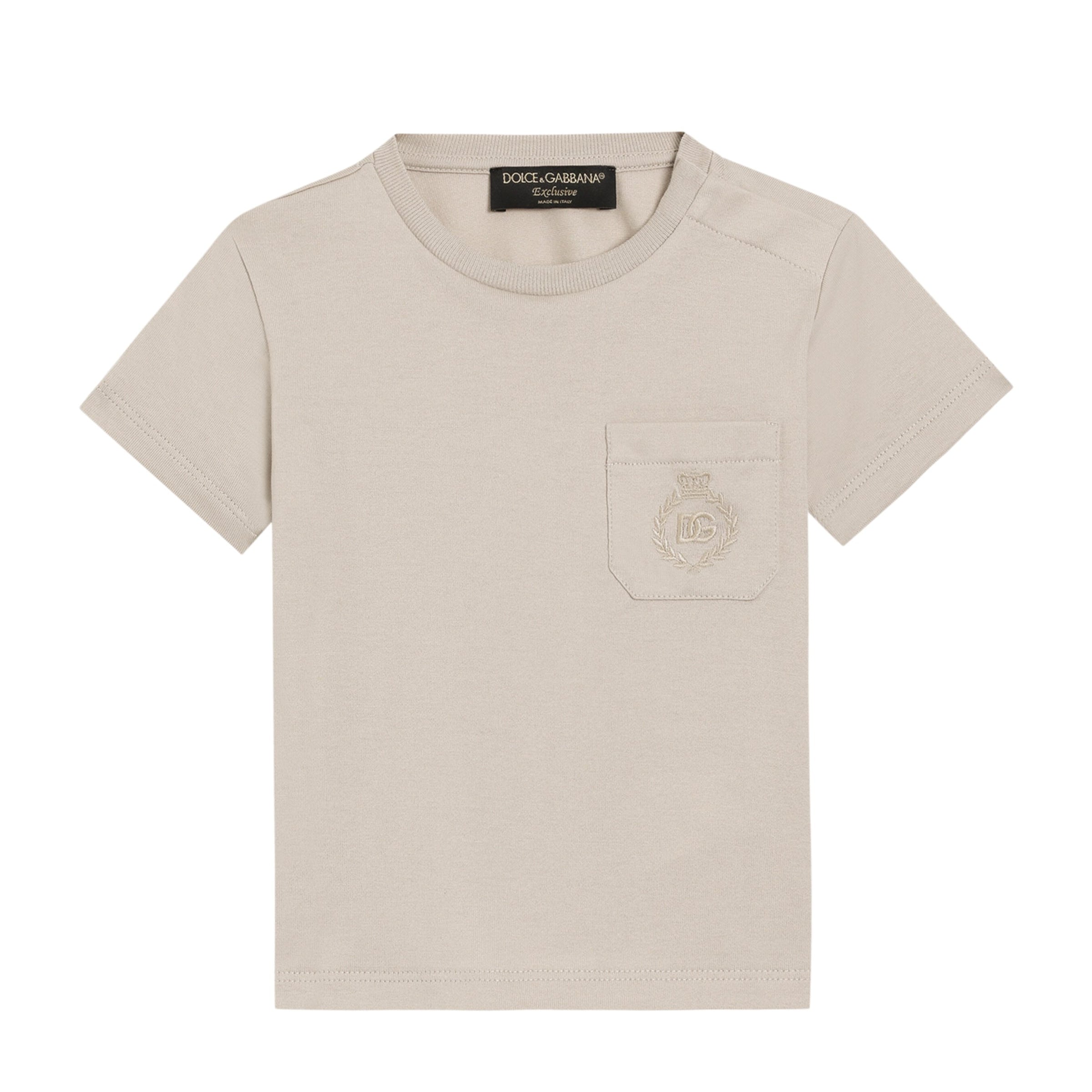 Dolce & Gabbana Kids Cotton Logo Crest T-Shirt (3-30 Months)