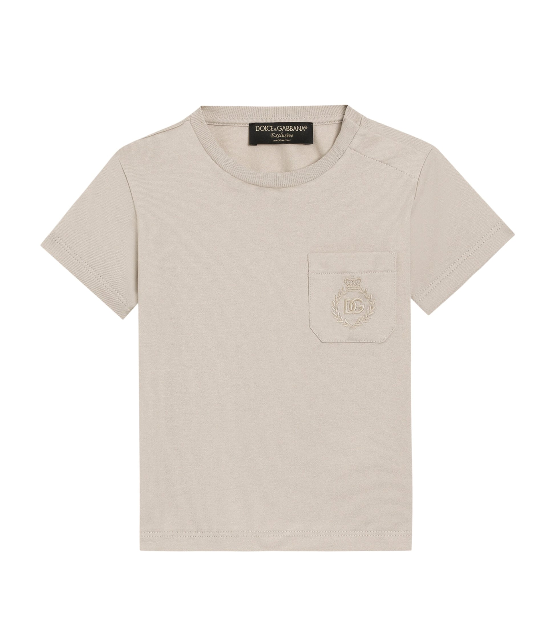 Dolce & Gabbana Kids Cotton Logo Crest T-Shirt (3-30 Months)