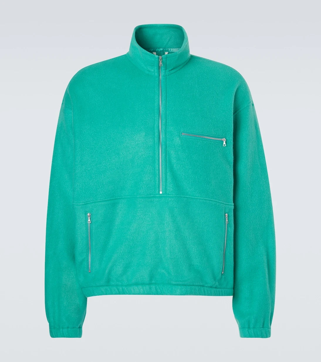 Auralee - Silk fleece half-zip sweater