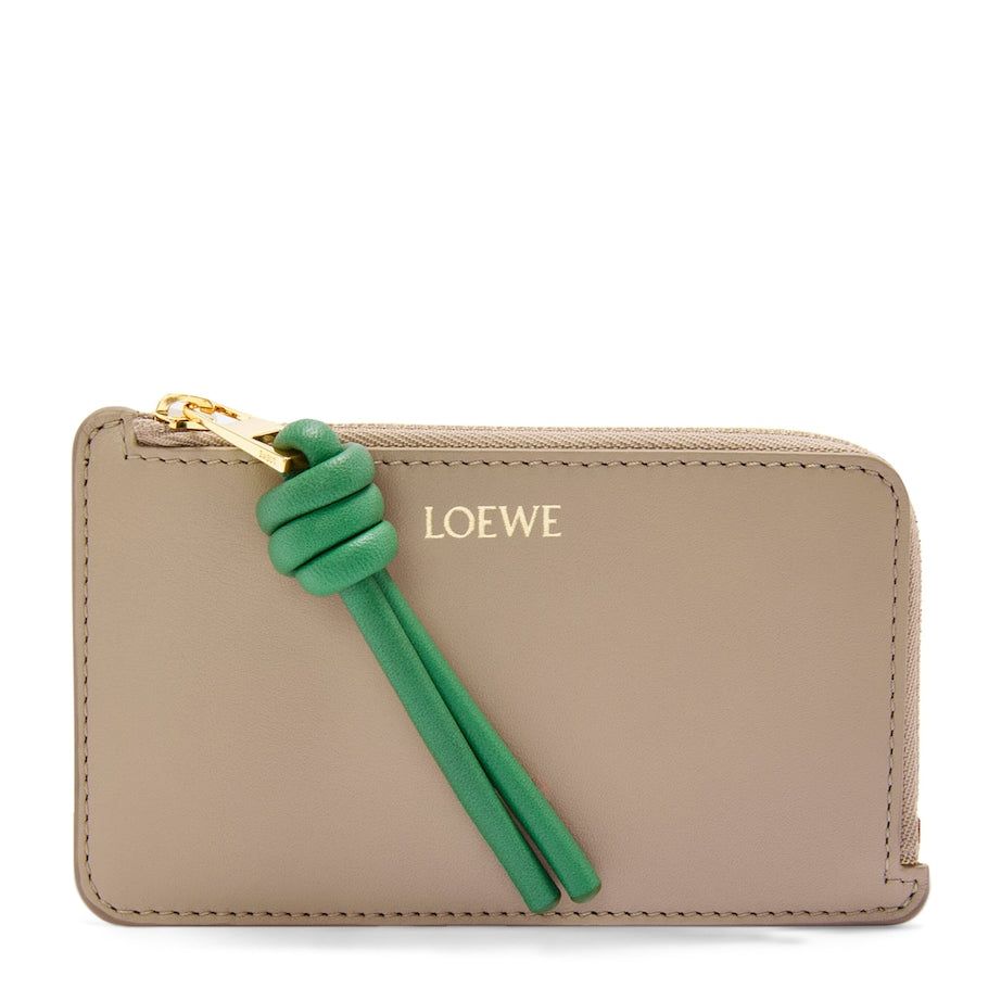 LOEWE Beige Leather Knot Card Holder