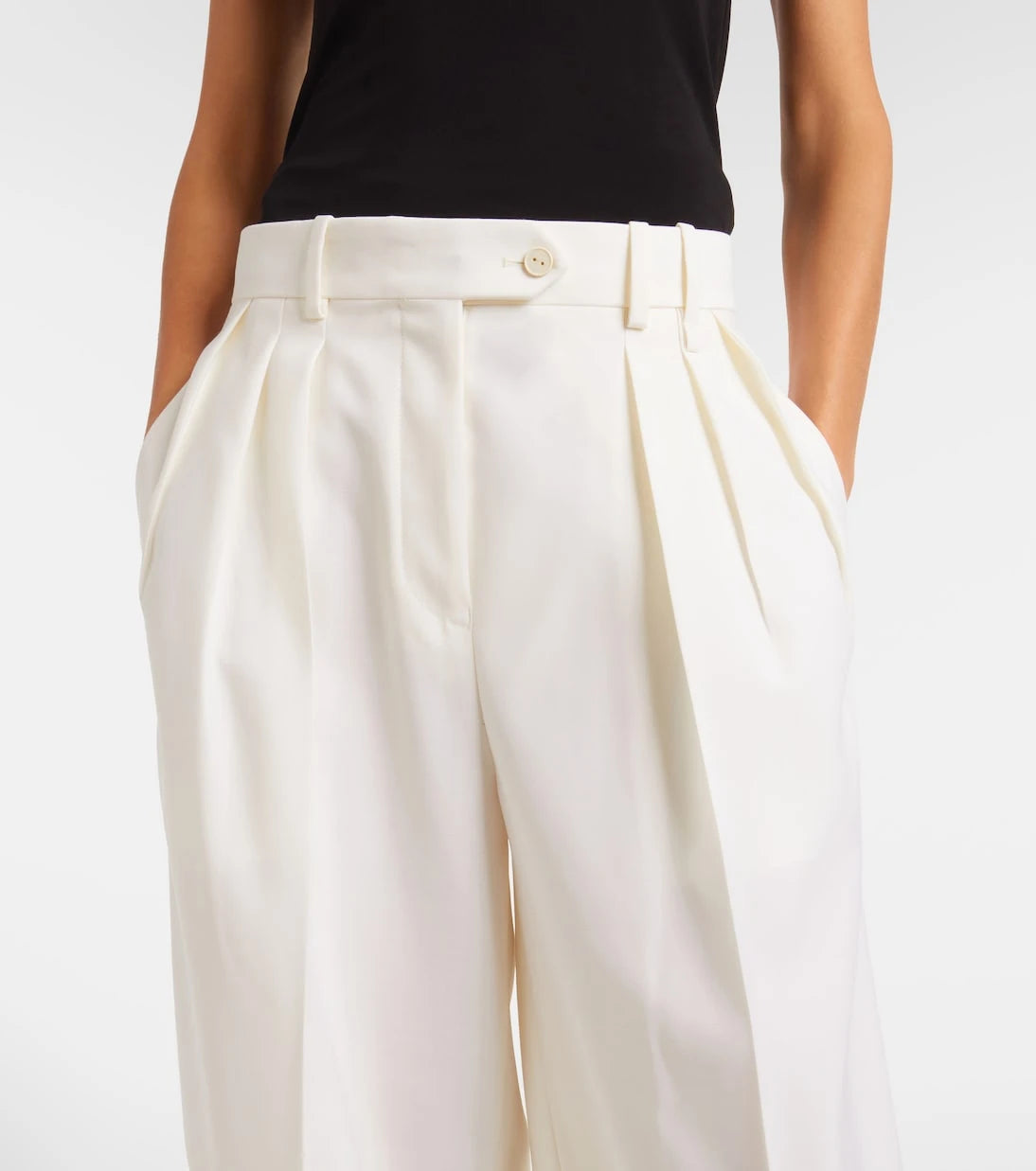 Calvin Klein Collection - Alexandra pleated wool wide-leg pants