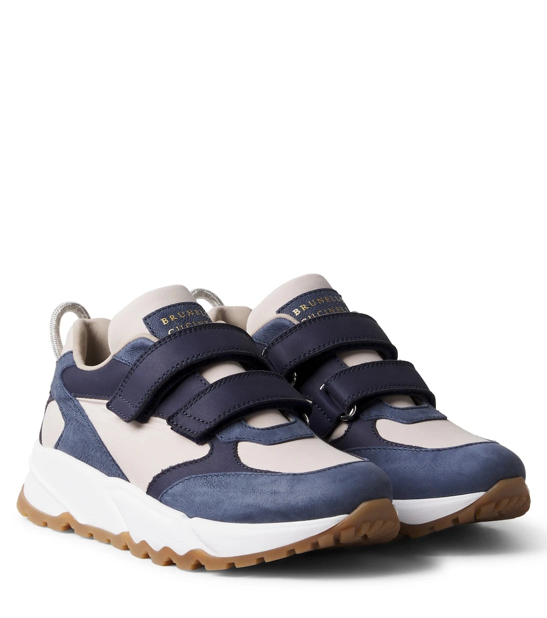 Brunello Cucinelli Kids - Leather-trimmed sneakers