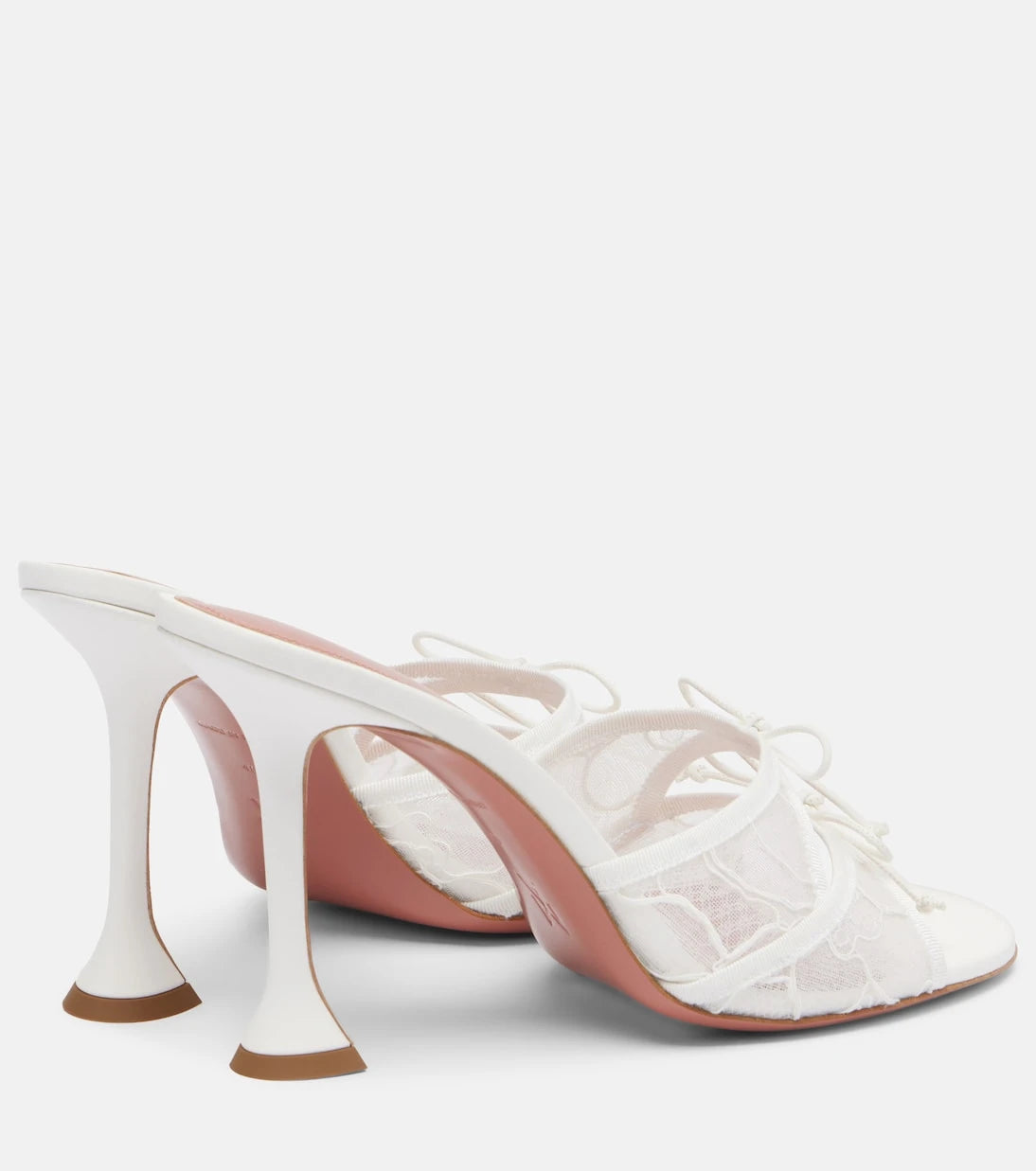 Amina Muaddi - Eleonora bow-detail lace mules