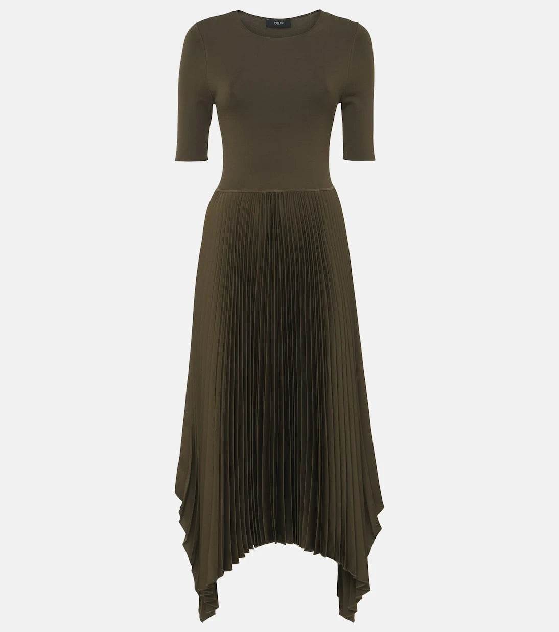 Joseph - Darno asymmetric plissé midi dress