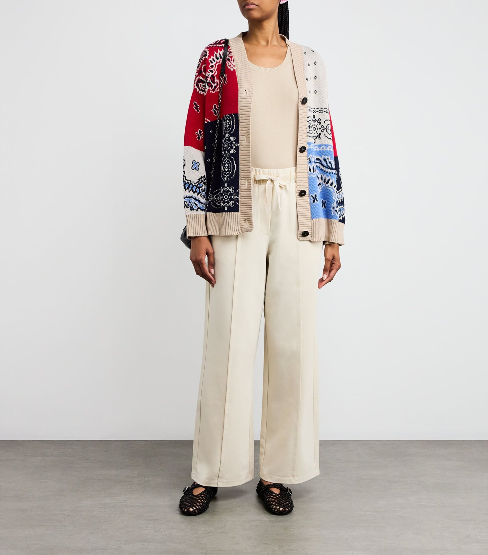 Beige Knitted Tank Top