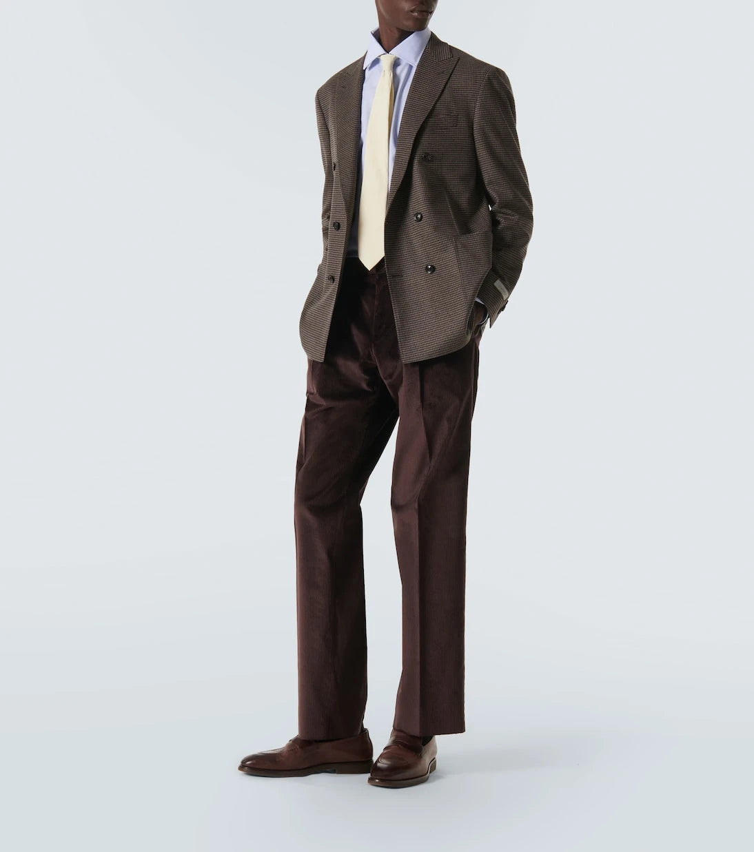 Canali - قميص بوبلين قطني مخطط