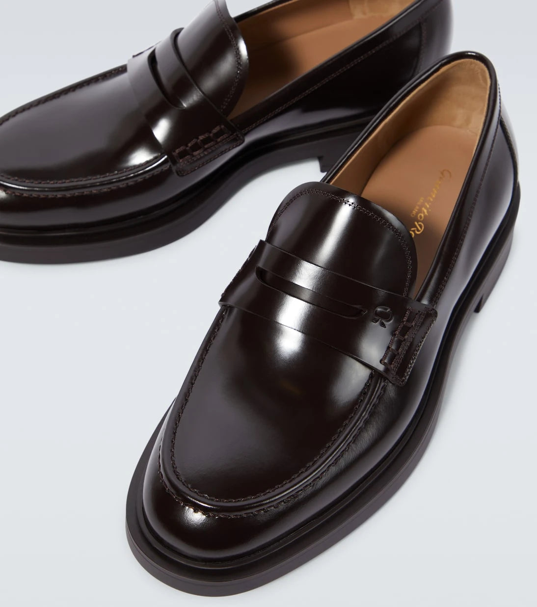 Gianvito Rossi - Harris leather penny loafers