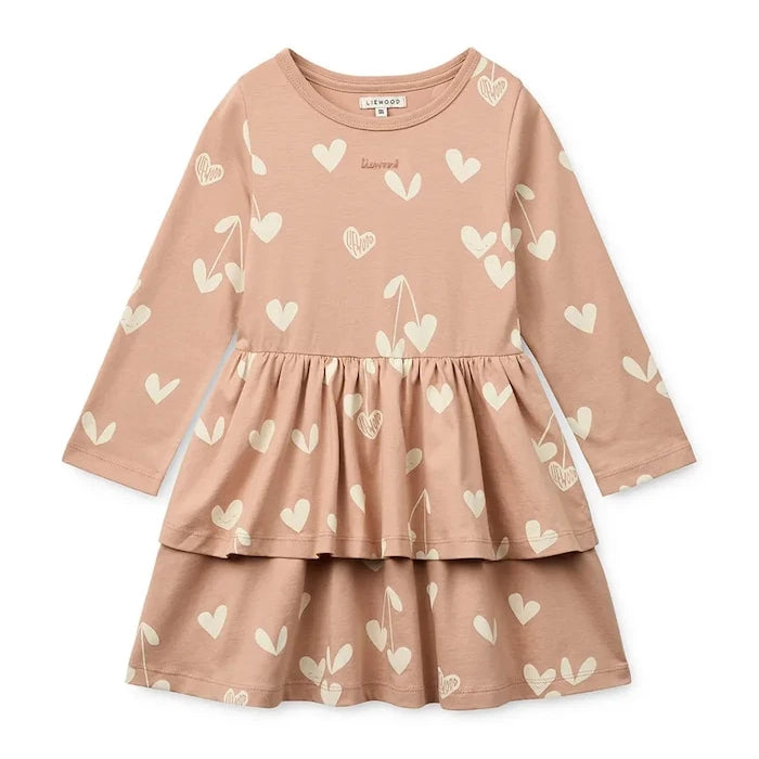 Детска памучна рокля Liewood Mindy LS Dress