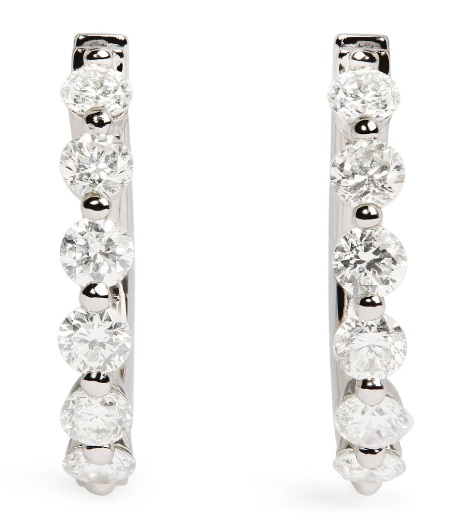 White Gold and Diamond Hoop Earrings (0.50ctw)