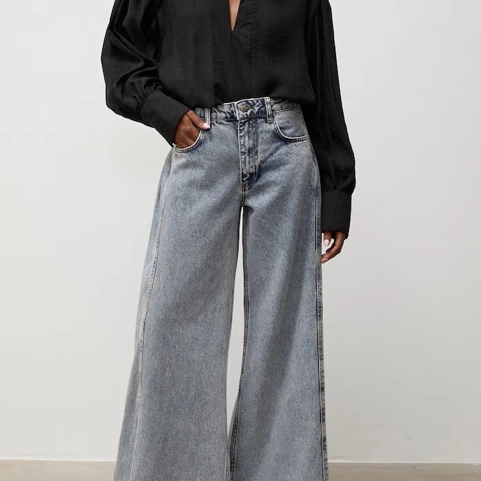 Answear.LAB wide leg kadın jean