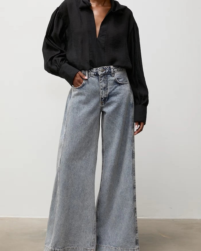 Answear.LAB wide leg kadın jean