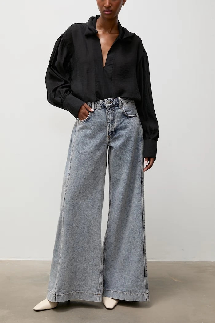 Answear.LAB wide leg kadın jean