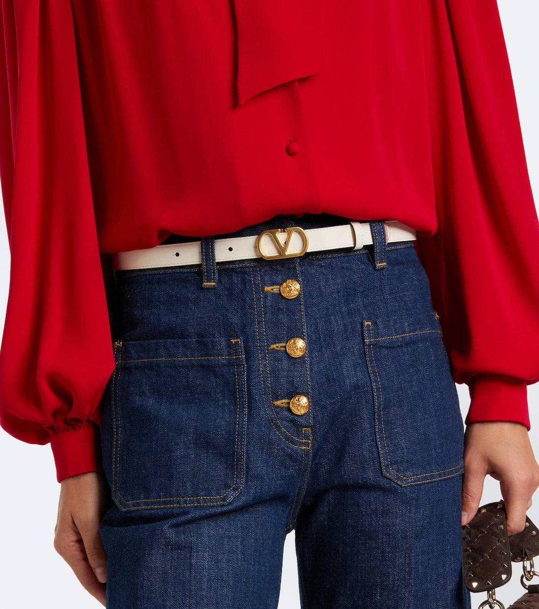 Valentino Garavani - VLogo reversible leather belt