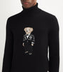 Ralph Lauren Purple Label Black Rollneck Polo Bear Sweater