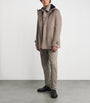Cashmere Shearling-Trim Car Coat