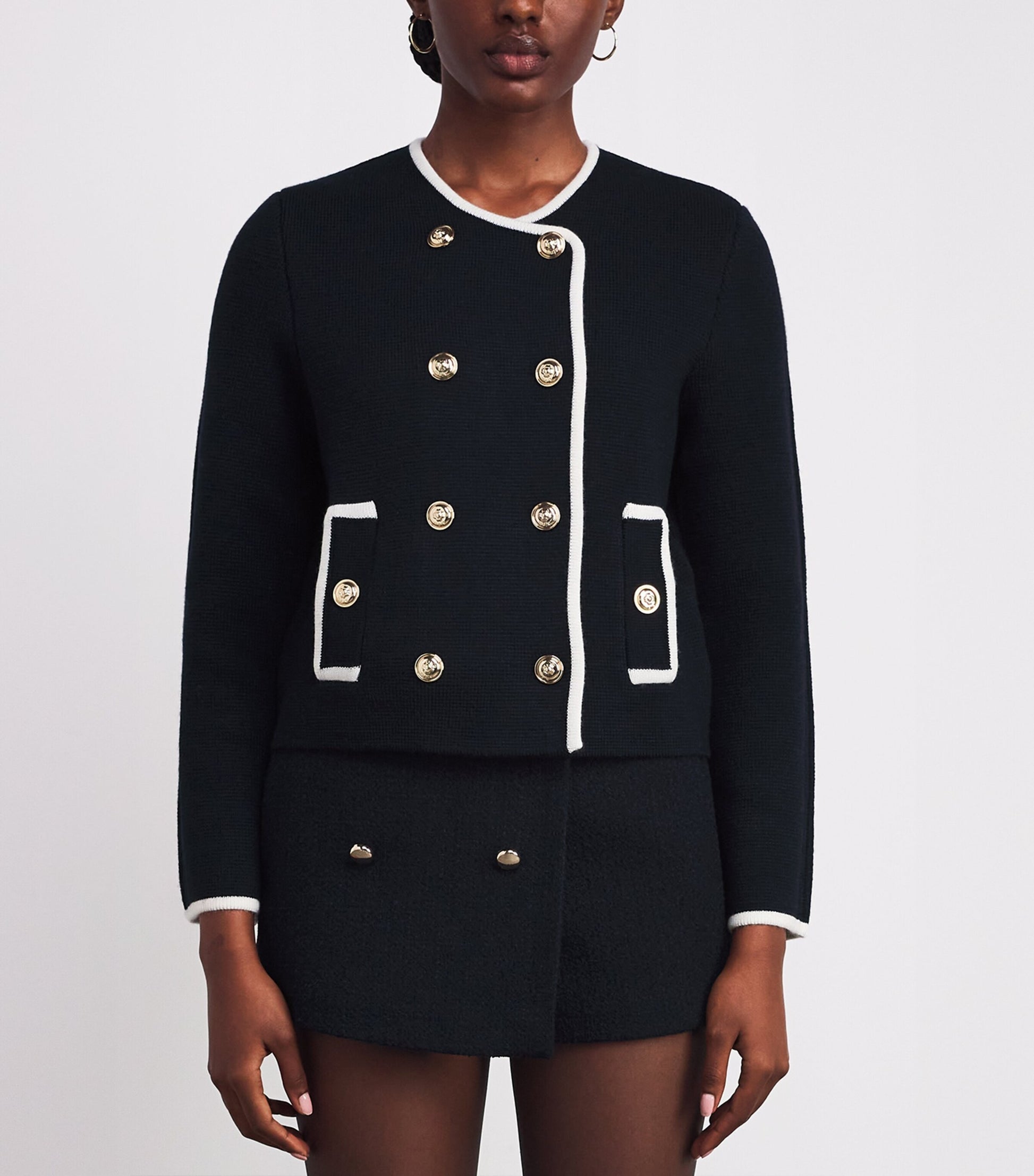 Blue Knitted Cardigan