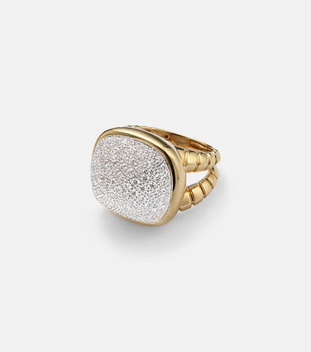 Marina B - Tigella 18kt gold ring with diamonds