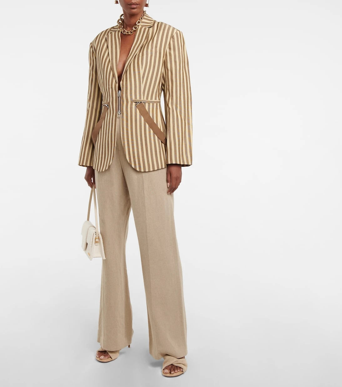 Jacquemus - La Veste Filu striped belted blazer