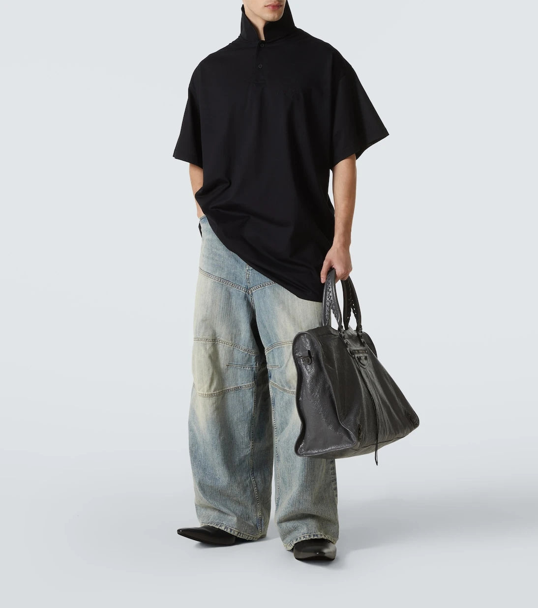 Balenciaga - حقيبة دفل Le City من الجلد