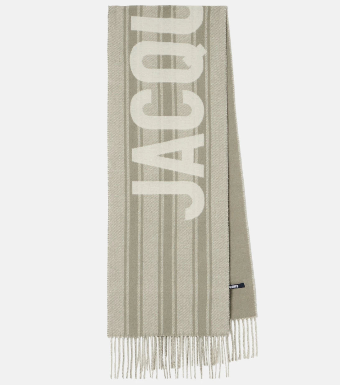 Jacquemus - Logo fringed virgin wool scarf