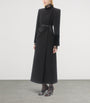 Valentino Black Virgin Wool-Cashmere Bow Overcoat