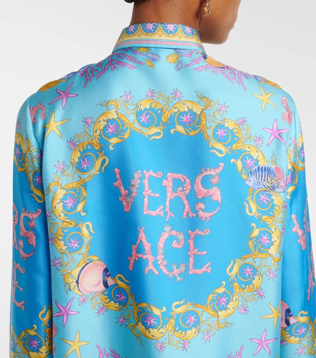 Versace - Underwater Barocco silk twill shirt