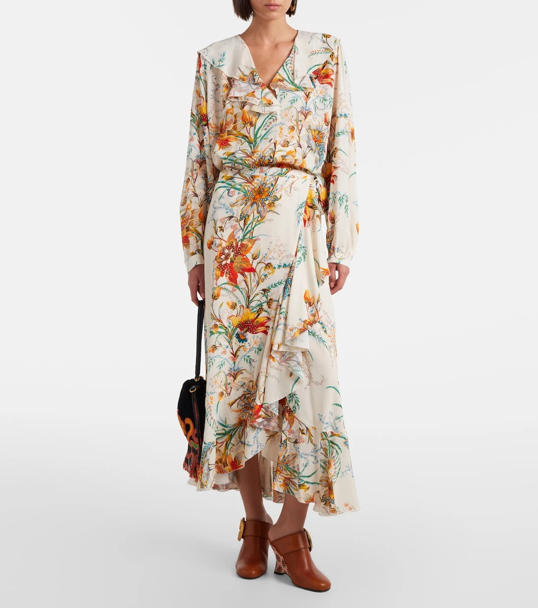 Etro - Floral wrap skirt