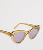 Acetate Swan Slim Sunglasses TRANSPARENT OLIVE
