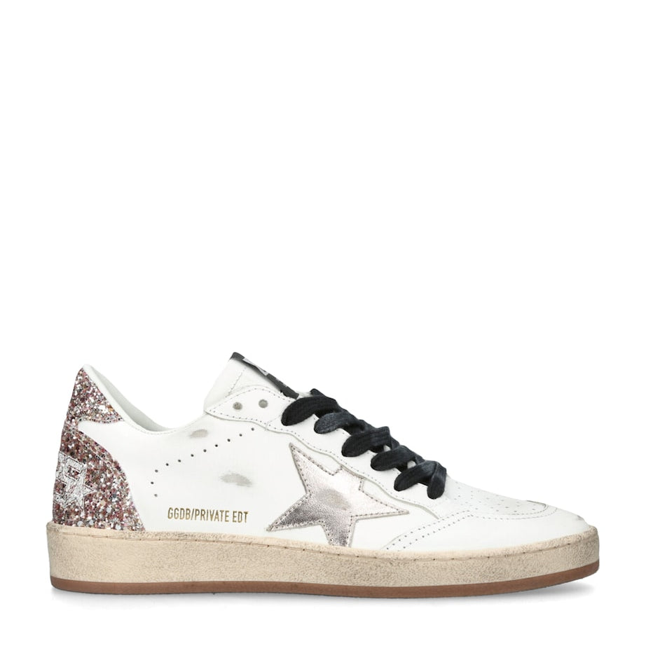 White Leather Ball Star Sneakers