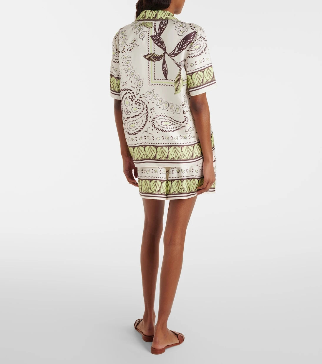 Tory Burch - Printed silk shorts