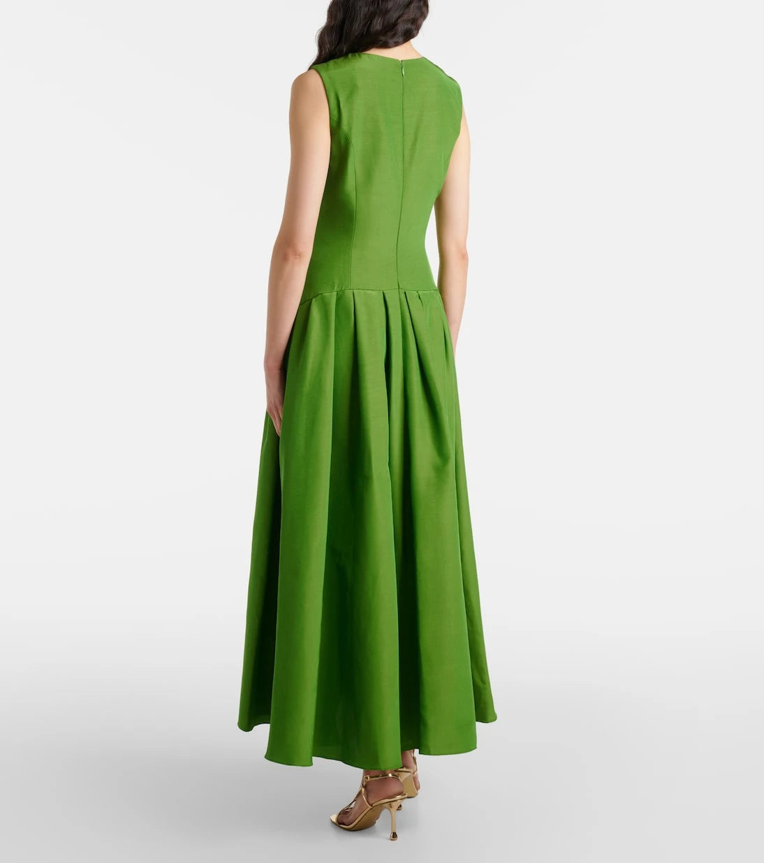 Carolina Herrera - Pleated cotton-blend maxi dress