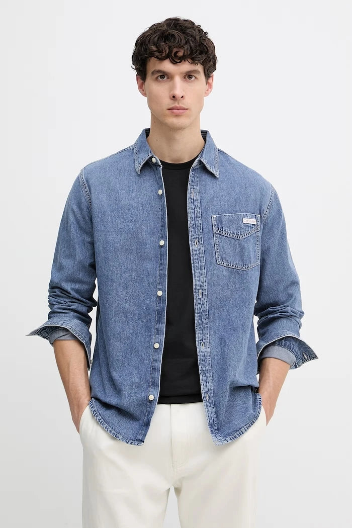 Calvin Klein Jeans риза мъжка от деним