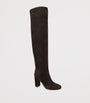 Gianvito Rossi Brown Suede Glen Over-The-Knee Boots 45