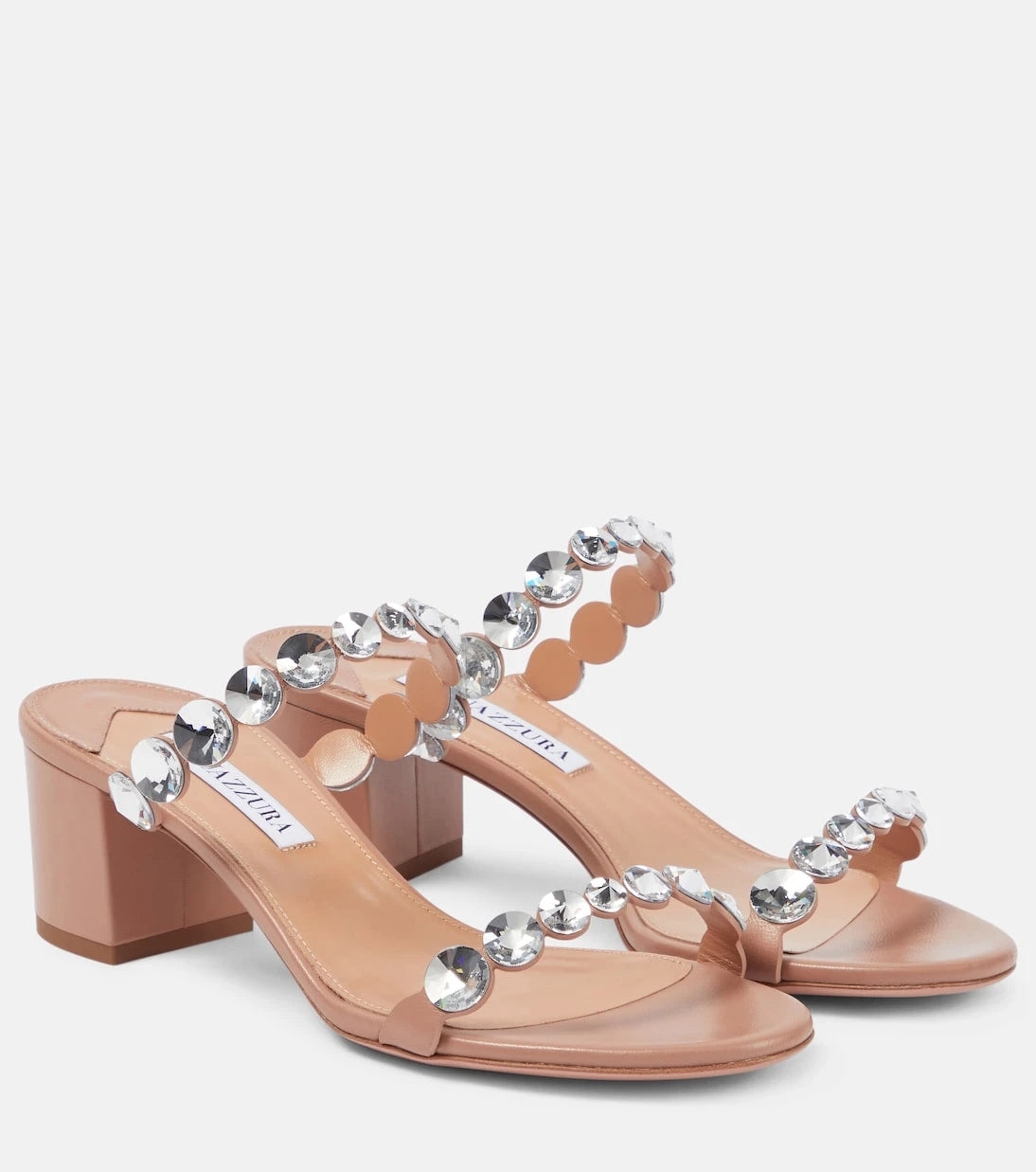 Aquazzura - Tequila embellished leather sandals