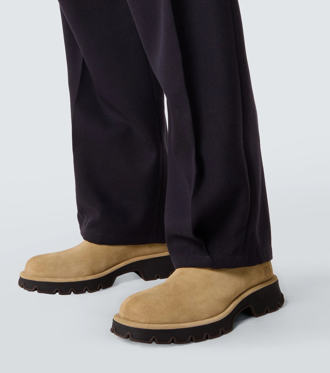 Loewe - Mid-rise cotton twill wide-leg pants