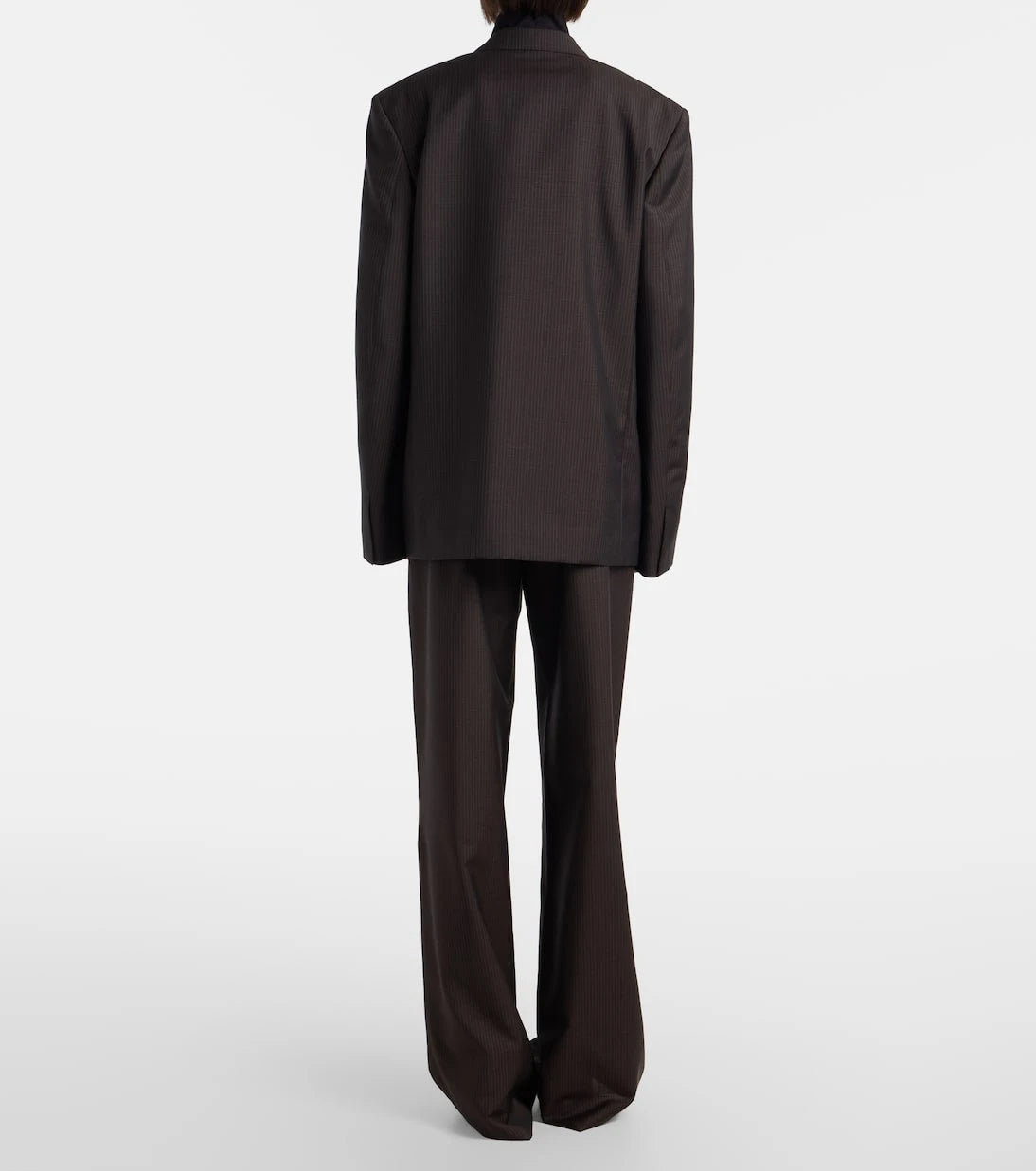 Gucci - Pinstripe wool and mohair wide-leg pants
