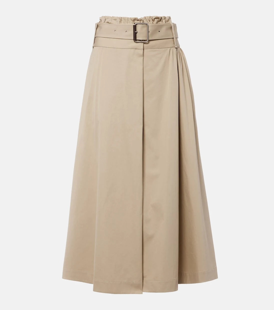 Loewe - Belted cotton and silk maxi skirt