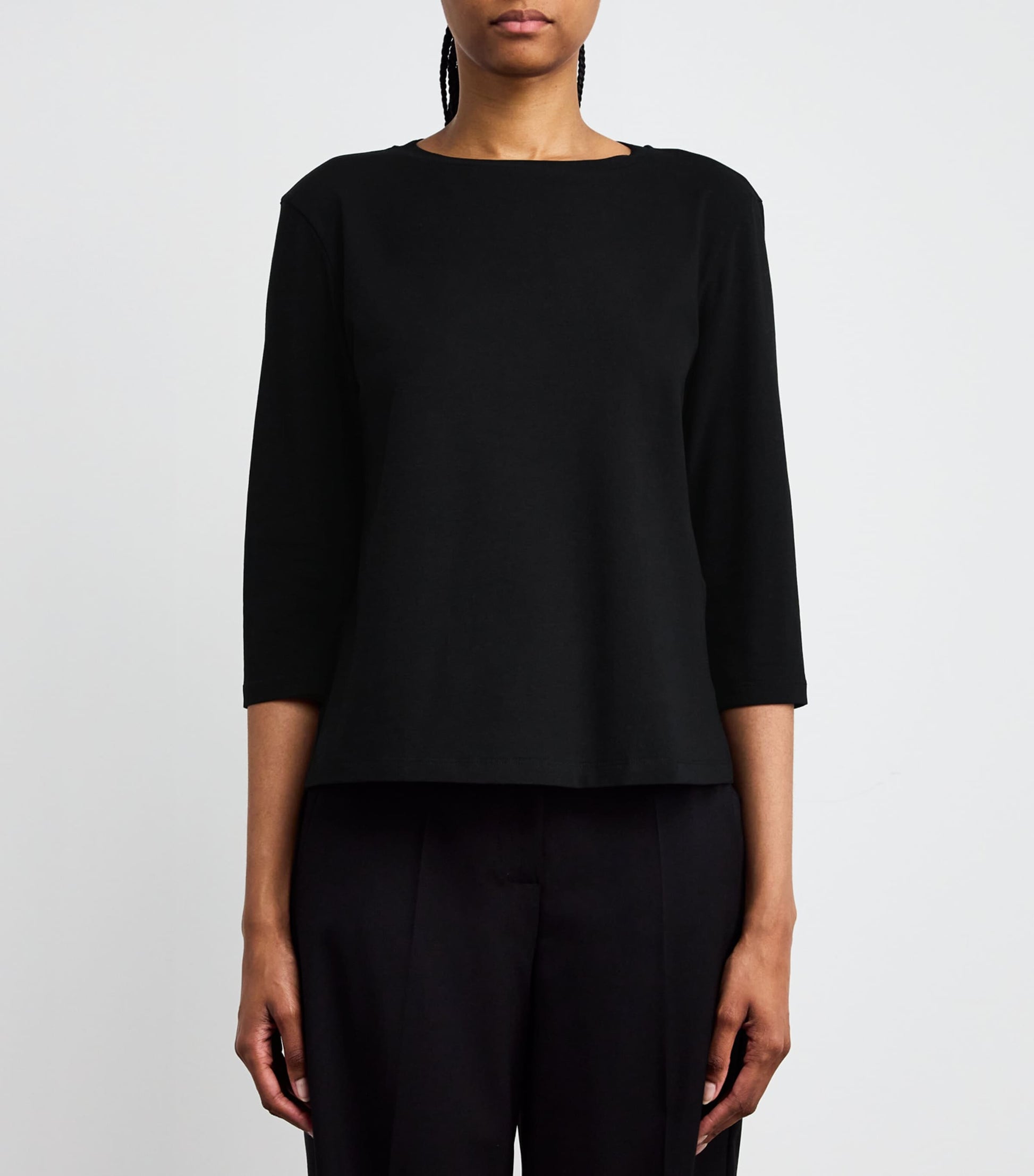 Weekend Max Mara Black Stretch-Cotton T-Shirt