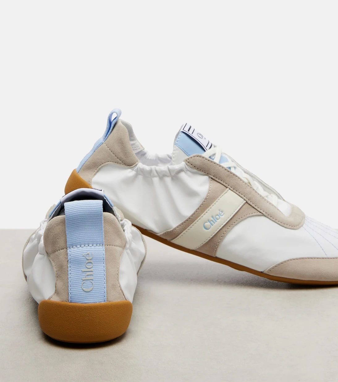 Chloé - Chloé Kick suede-trimmed sneakers