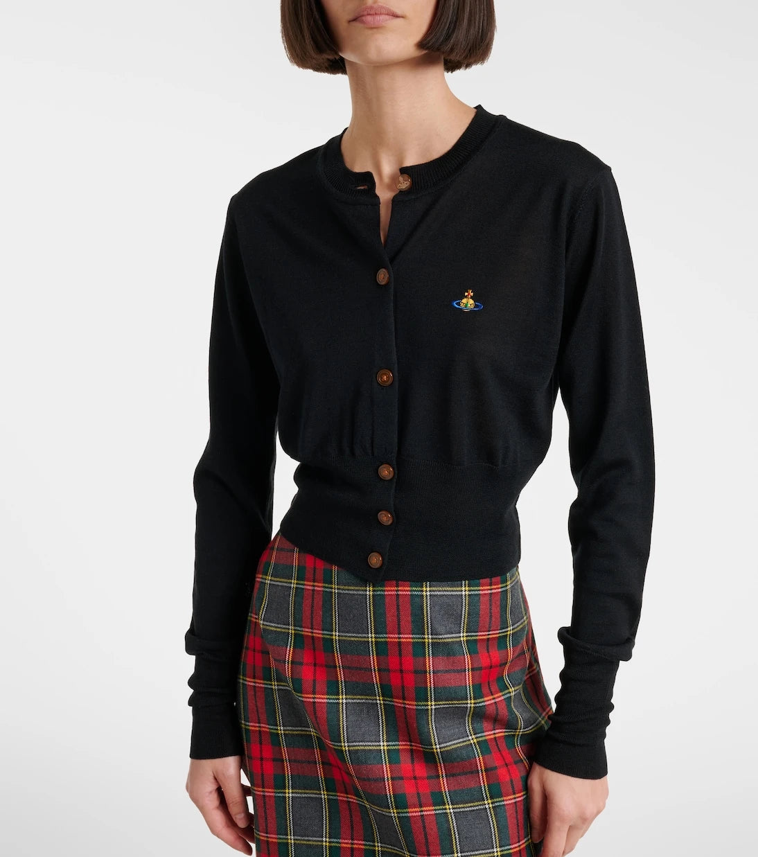 Vivienne Westwood - Bea cropped wool and silk cardigan