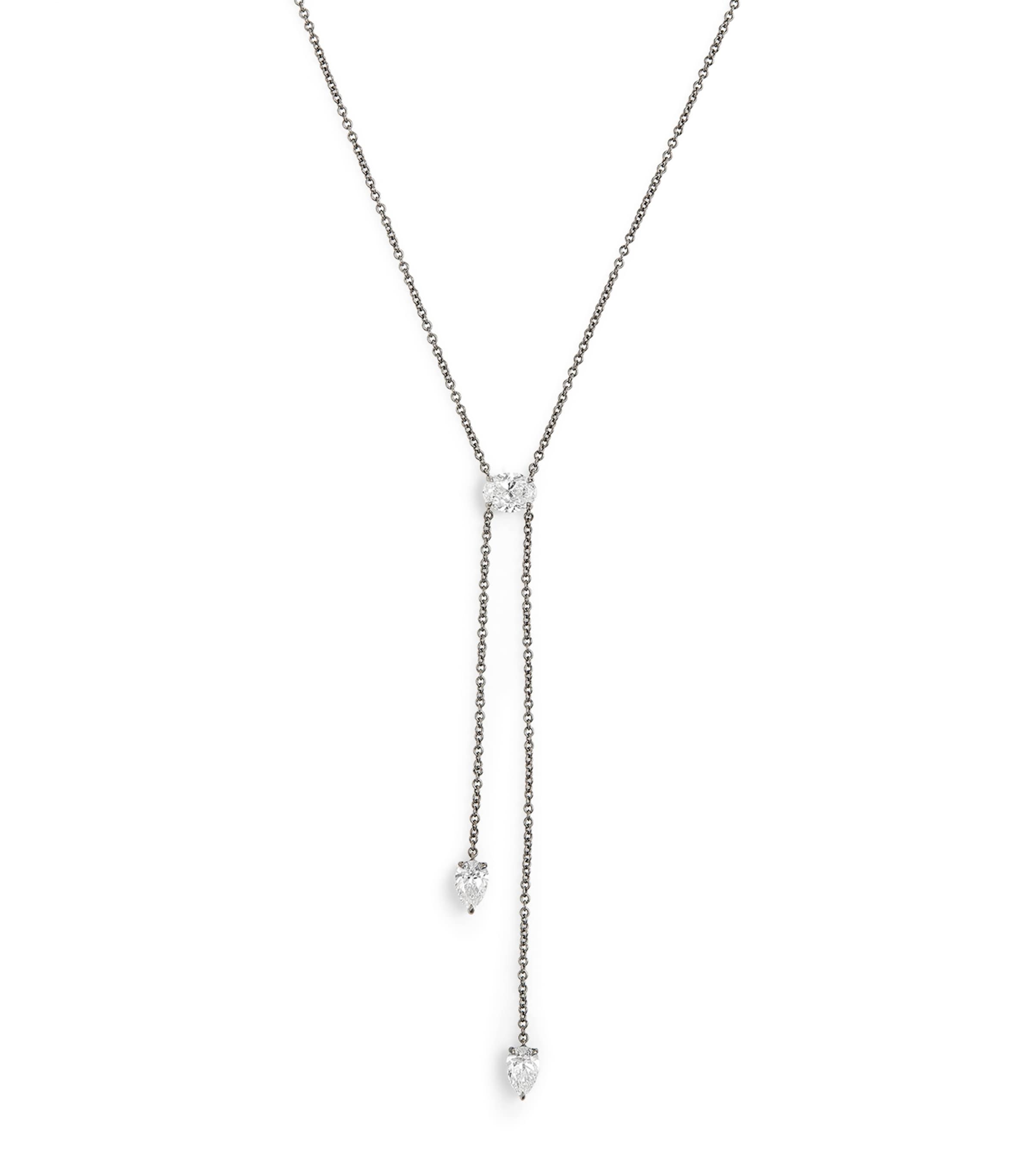 Eva Fehren Blackened White Gold and Diamond Boa Necklace