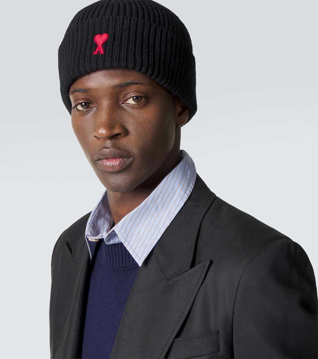 Ami Paris - Ami de Cœur virgin wool beanie