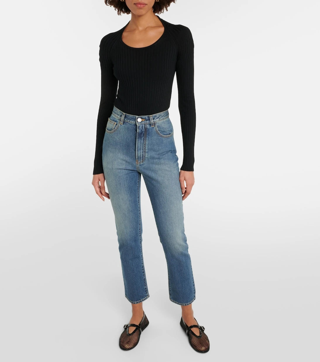 Alaïa - Ribbed-knit bodysuit