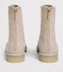 Beige Cashmere Ankle Boots
